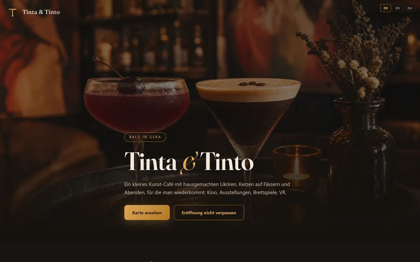 Tinta & Tinto — Арт-кафе и авторские настойки